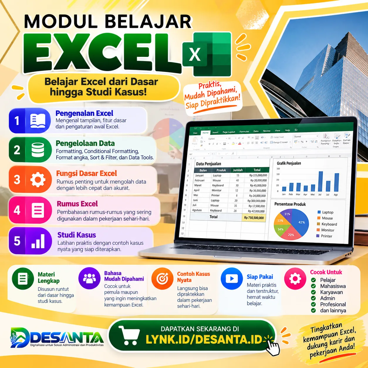 Preview Modul Pembelajaran Excel